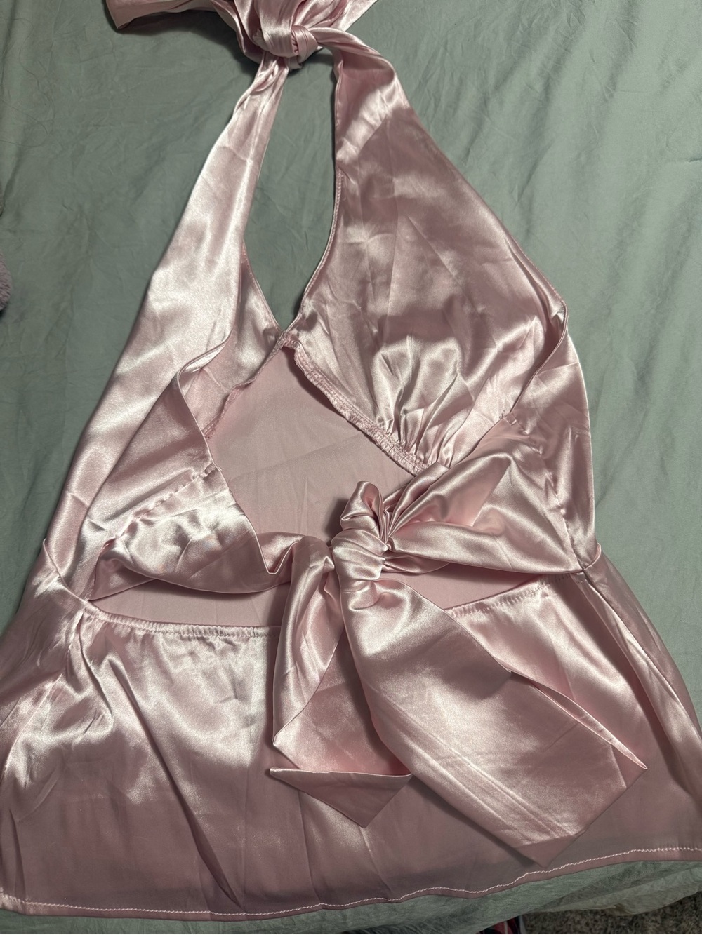 Pink Satin Halter top - Picture 2 of 2